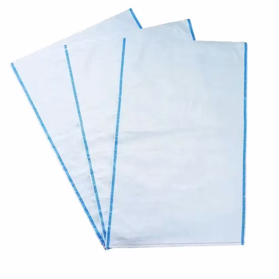 Sacco in tessuto PP bianco da 25 kg Sacco in tessuto da 50 kg da utilizzare per conservare e trasportare cereali, caffè, mais, fagioli con logo