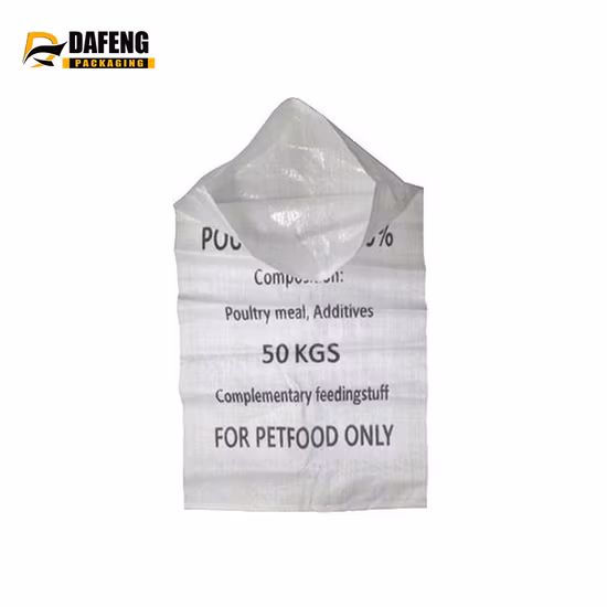 50 kg 25 kg di cereali legumi di fagioli lenticchie verdi mais erbe crusca farina di frumento semi di riso imballaggio sacchetti in tessuto PP con stampa del logo